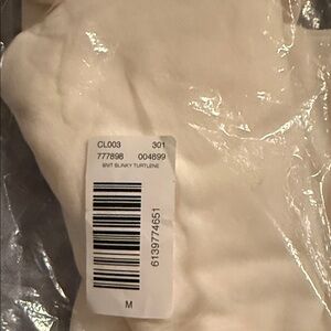 LOFT Ivory Slim Turtleneck Sweater